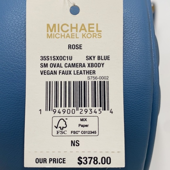 MICHAEL KORS ROSE SM OVAL CAMERA XBODY SKY BLUE - Picture 16 of 16